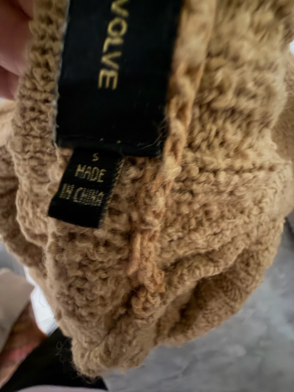 Revolve + House of Harlow 1960 Camel/Tan Ribbed Turtleneck Sweater - Picture 4 of 4